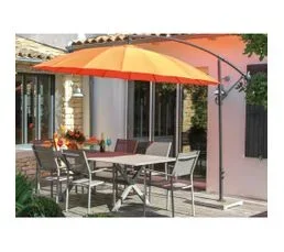 ALIZE Parasol Déporté En Aluminium Et Fibre De Verre 3m Pagode Gris