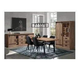 ALTOBUY Ensemble Séjour Industriel Complet Avec Table 170cm Piètement U - Cedra