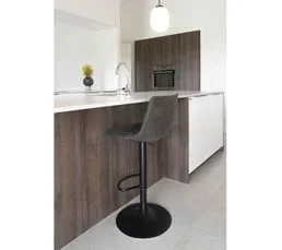 ALTOBUY Lot De 4 Tabourets Acier Et Tissu Gris - Magnus