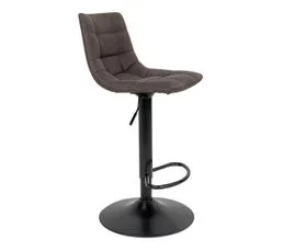 ALTOBUY Lot De 4 Tabourets Acier Et Tissu Gris - Magnus