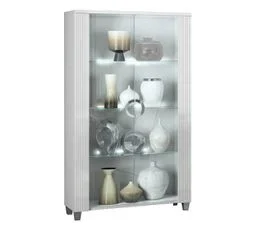 ALTOBUY Séjour Complet Avec Table 160cm Effet Pierre + LEDs - Marika