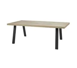 ALTOBUY Table 170cm Aspect Bois Arizona Oak Piètement à Métal Noir - Arizona