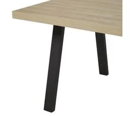 ALTOBUY Table 170cm Aspect Bois French Oak Piètement à Métal Noir - Frank