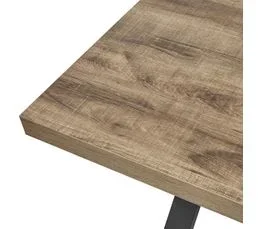 ALTOBUY Table 230cm Aspect Bois Piètement U Métal Poudré Noir - Jenna