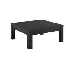 ALTOBUY Table Basse Carrée 100cm Laquée Noir Brillant - Deyton