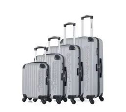 AMERICAN TRAVEL Set De 3 Valises Et Un Vanity Abs Budapest-m 4 Roues