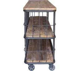 ANTIC LINE CREATIONS Etagère Industrielle Sur Roulettes 3 Plateaux