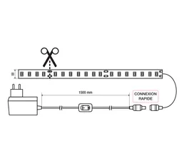 ARLUX-LIGHTING Strip LED Loft Smart 5mètres - 5,6w par mètres- Multi-couleurs RGBW-W