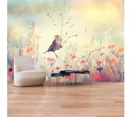 ARTGEIST Papier Peint Adhésif Oiseau Des Champs 392 X 280 Cm Beige