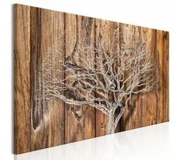ARTGEIST Tableau Arbre Chronique Étroit 120 X 40 Cm Marron
