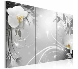 ARTGEIST Tableau Valse De Platine 90 X 60 Cm Blanc