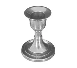 ATMOSPHERA Bougeoir Chandelier En Métal Argenté H 7,5 Cm