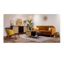 ATMOSPHERA Coussin Déhoussable Ocre Motif En Relief 40 X 40 Cm