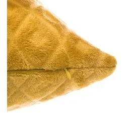 ATMOSPHERA Coussin Déhoussable Ocre Motif En Relief 40 X 40 Cm