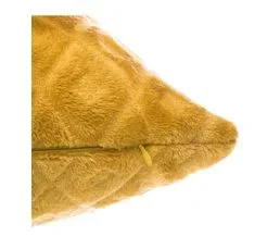 ATMOSPHERA Coussin Déhoussable Ocre Motif En Relief 40 X 40 Cm