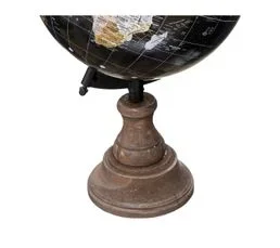 ATMOSPHERA Globe Déco En Métal Et Bois H 32 Cm
