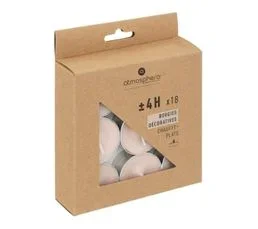 ATMOSPHERA Lot De 18 Bougies Décoratives Chauffe-plats Rose D. 3.75 X H.1.5 Cm