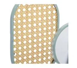 ATMOSPHERA Porte Bijoux Cannage Et Miroir H 31 Cm