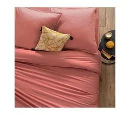 ATMOSPHERA Taie D'oreiller En Coton Rose Blush 63 X 63 Cm
