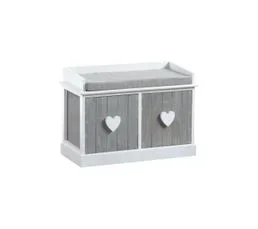 AUBRY GASPARD Banc Avec Rangements Avec Coeurs