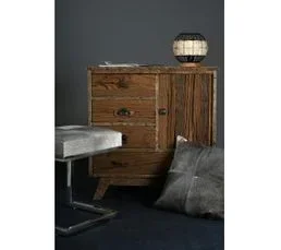 AUBRY GASPARD Lampe Boule En Rotin Naturel Et Métal