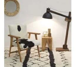 AUBRY GASPARD Miroir Rond En Jonc Naturel