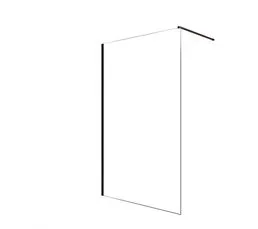 AURLANE Paroi De Douche 120x200cm - Verre Trempé Transparent 8mm - Profilé Noir