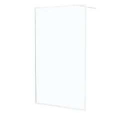 AURLANE Paroi De Douche - Cadre Et Bras Aluminium Blanc - 120x200 Cm - White Contouring
