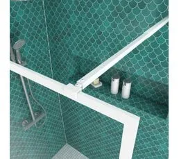 AURLANE Paroi De Douche - Cadre Et Bras Aluminium Blanc - 120x200 Cm - White Contouring