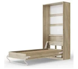 BB LOISIR Armoire Lit Escamotable 90x200 cm Vertical Mural Supérieur Chêne Sonoma//chêne Sonoma