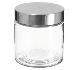 Bocal En Verre "guy" 750ml Transparent et Argent