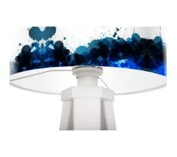 BPS KONCEPT Lampe De Chevet Bois Bleu 30x30x45cm