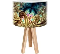 BPS KONCEPT Lampe De Chevet Bois Multicolore 30x30x45cm