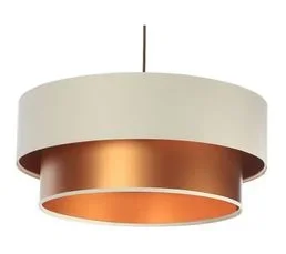 BPS KONCEPT Suspension Duo Élégant Rond Ø 50 Cm Blanc