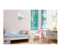 BPS KONCEPT Suspension Tissu Blanc 50x50x107cm