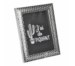 Cadre Photo Déco "nid D'abeilles" 24x30cm Argent