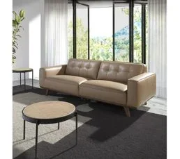 Canapé 3 Places En Cuir Beige Angel Cerda