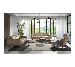 Canapé 3 Places En Cuir Beige Angel Cerda