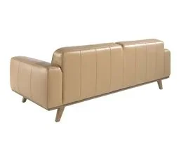 Canapé 3 Places En Cuir Beige Angel Cerda