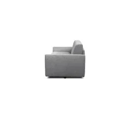 Canapé convertible express 3 places CLAYVE tissu gris clair