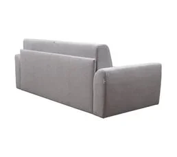 Canapé convertible express 3 places CLAYVE tissu gris clair
