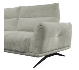 Canapé d'angle droit GIOVANNI tissu galet