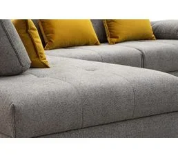 Canapé d'angle gauche CASLAN tissu taupe