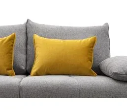 Canapé d'angle gauche CASLAN tissu taupe