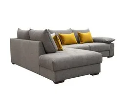 Canapé d'angle gauche CASLAN tissu taupe