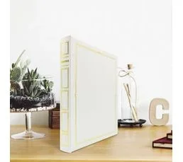 CEANOTHE Album Photo Adhésif Cordoue Blanc 240 Photos 10x15 Naturel   Rouge Foncé