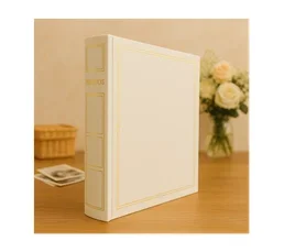 CEANOTHE Album Photo Adhésif Cordoue Blanc 240 Photos 10x15 Naturel   Rouge Foncé