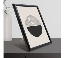 CEANOTHE Cadre Photo Essentiel Exposition Noir 18x24 Cm Naturel   Noir Bois Massif Fsc