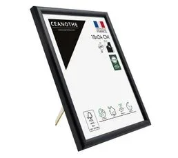 CEANOTHE Cadre Photo Essentiel Exposition Noir 18x24 Cm Naturel   Noir Bois Massif Fsc