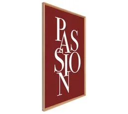 CEANOTHE Tableau Mural Encadré Passion 65x97 Cm Naturel   Rouge Foncé Résine Recyclée